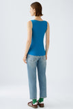 Silky Rib Vest Top <span>88608-BLUE<span>