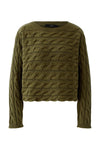 Rodeo Romance Olive Cable Knit Sweater <span>94609<span>