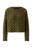 Rodeo Romance Olive Cable Knit Sweater <span>94609<span>