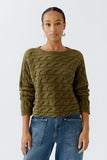 Rodeo Romance Olive Cable Knit Sweater <span>94609<span>