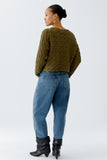 Rodeo Romance Olive Cable Knit Sweater <span>94609<span>