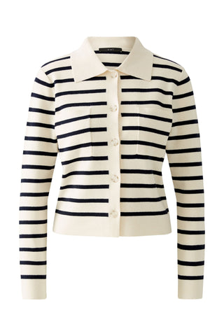 Navy Stripe Knit Jacket <span>91785<span>