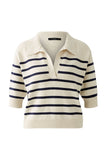 Navy Stripe Short Sleeve Sweater <span>91933<span>