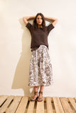 Sunset Journey Print Aline Skirt <span>97360<span>