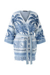 Palm Print Lurex Knit Longline Jacket <span>93034<span>