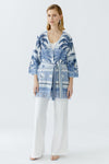 Palm Print Lurex Knit Longline Jacket <span>93034<span>