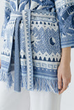 Palm Print Lurex Knit Longline Jacket <span>93034<span>