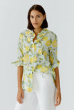 Capri Calling April Lemon Print Blouse <span>97535<span>