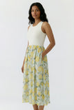Capri Calling April Lemon Sleeveless Midi Dress <span>98391<span>