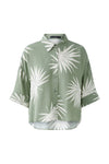 Khaki Leaf Print Blouse <span>92929<span>