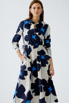 Cotton Bold Floral Shirt-Waister Dress <span>91805<span>