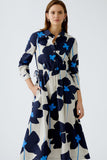 Cotton Bold Floral Shirt-Waister Dress <span>91805<span>