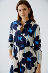 Cotton Bold Floral Shirt-Waister Dress <span>91805<span>