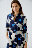 Cotton Bold Floral Shirt-Waister Dress <span>91805<span>