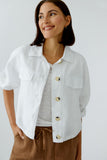 Sunset Journey White Linen Jacket <span>97164<span>