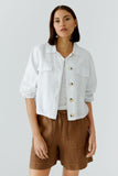 Sunset Journey White Linen Jacket <span>97164<span>