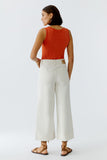 Sunset Journey White Crop Trousers <span>97480<span>
