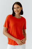 Sunset Journey Orange Linen T Shirt <span>97370<span>