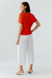 Sunset Journey Orange Linen T Shirt <span>97370<span>