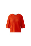 Sunset Journey Orange 3/4 Sleeve Knit Top <span>97419<span>