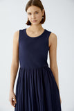 Navy Cotton Vest Top Dress <span>91814<span>