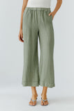 Capri Calling April Sage Green Linen Crop Trouser <span>97142<span>