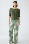 Khaki Green Ribbon Short Sleeve Sweater <span>92981<span>