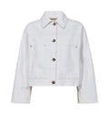 Boxy Oversize White Denim Jacket <span>168190<span>