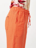 Wide Leg Linen Crop Trousers <span>1818-15-GRAPEFRUIT<span>