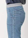 Pull On Cotton Crop 'Sue' Trousers <span>1805-8-DENIM<span>