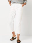 Pull On Cotton Crop 'Sue' Trousers <span>1805-8-WHITE<span>
