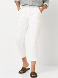 Pull On Cotton Crop 'Sue' Trousers <span>1805-8-WHITE<span>