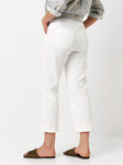 Pull On Cotton Crop 'Sue' Trousers <span>1805-8-WHITE<span>