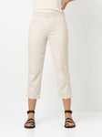 Pull On Crop 'Sue' Cotton Trousers <span>1805-8-SAND<span>
