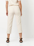 Pull On Crop 'Sue' Cotton Trousers <span>1805-8-SAND<span>