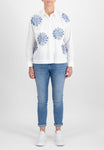 Embroidered Floral Design Oversize Shirt <span>Y4062<span>
