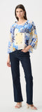 Cowl Neck, 3/4 Sleeve Print Top <span>262151<span>